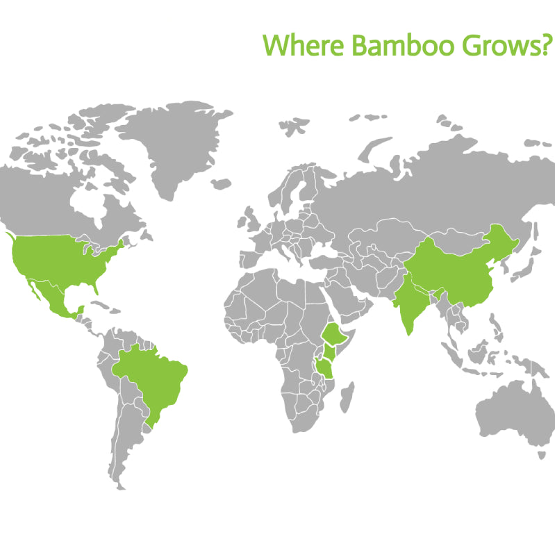 Where bamboo grows map of the world