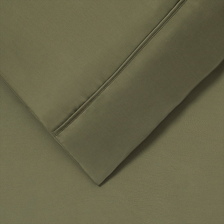 [SignaturePlusForestGreenDCSet] Bamboo_Lyocell_Duvet_Cover_Set_Green_-_Corner