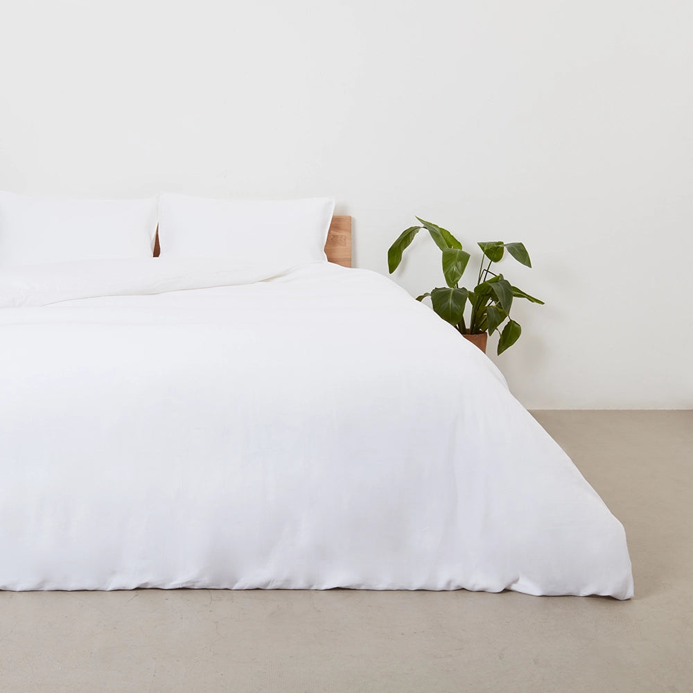 [CoconutWhitePillowcases] BambooFrenchLinen Pillowcases Full Bed