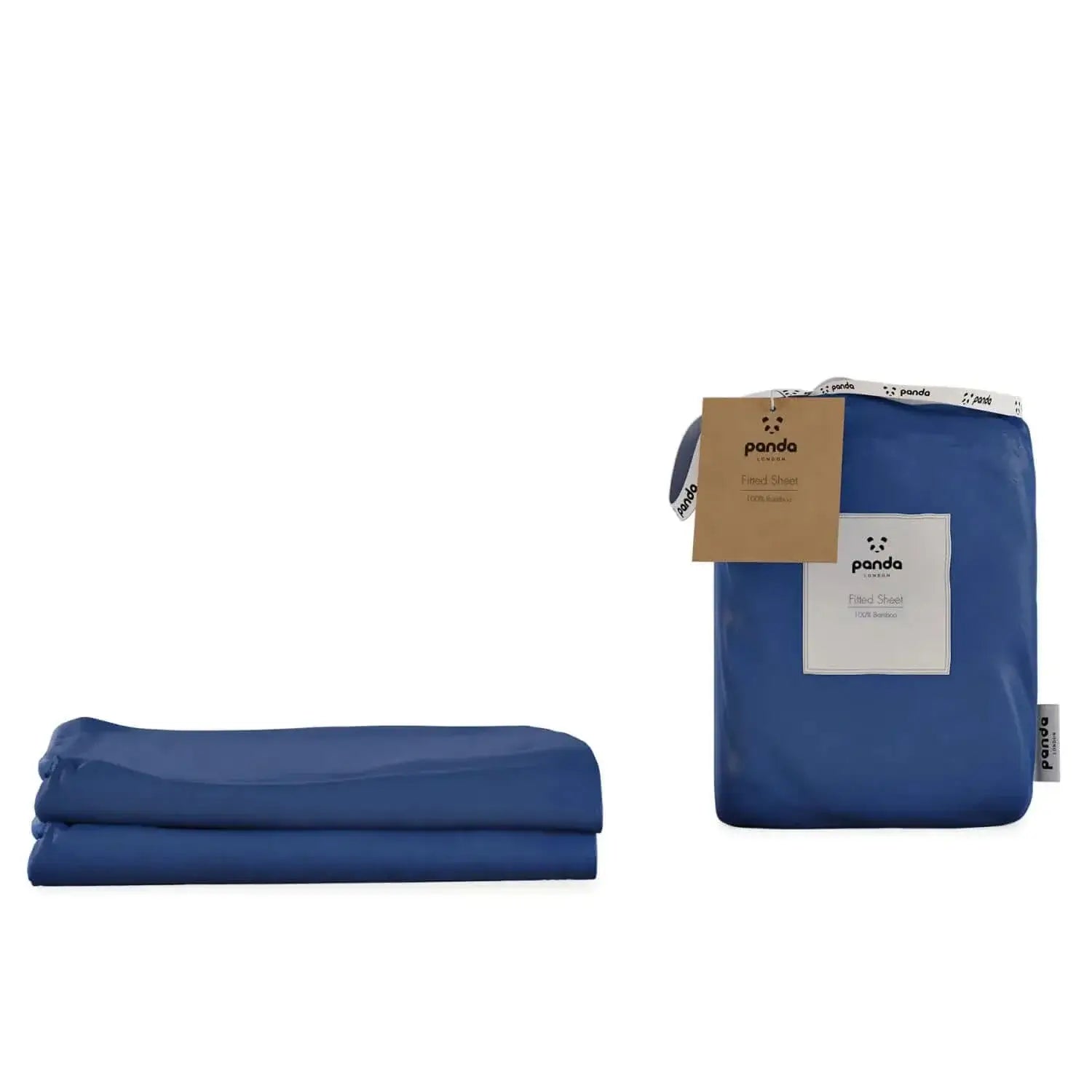 [BBNavyFS] Navy Deep Sea Navy BLue White Fitted Sheets 100% Bamboo Bedding Package