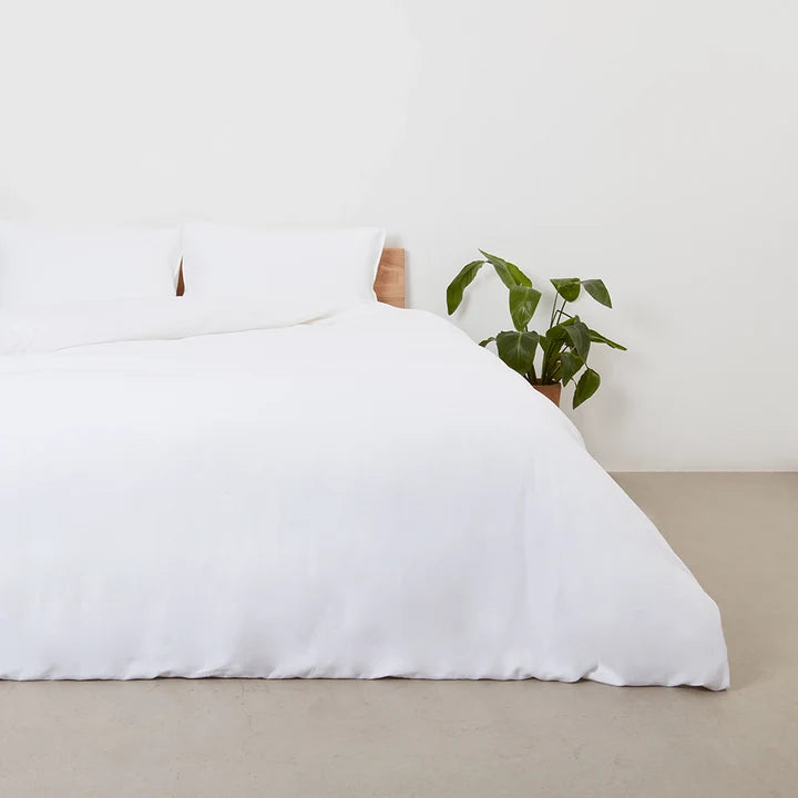 [BFLWhite] DuvetCoverSet-CoconutWhite_-_BambooFrenchLinen-_Pillowcaases_Set