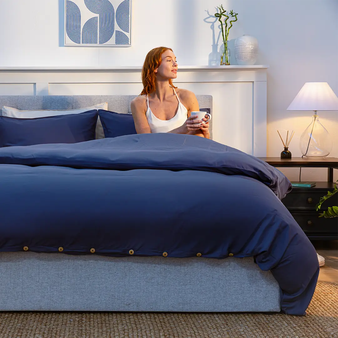 [BFLNavy] Duvet_Cover_Set_Bamboo_and_French_Linen_Navy