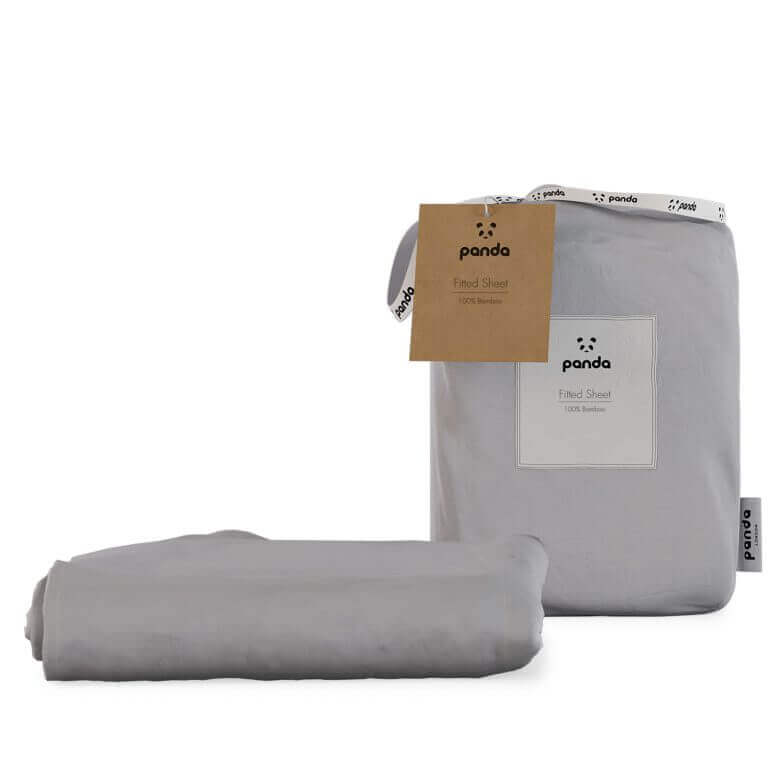 [BBGreyFS] Grey Fitted Sheets 100% Bamboo Bedding Package