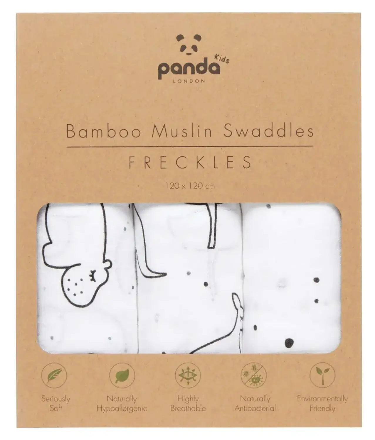 [MuslinSwaddles] Panda London Freckles Collection Packaging