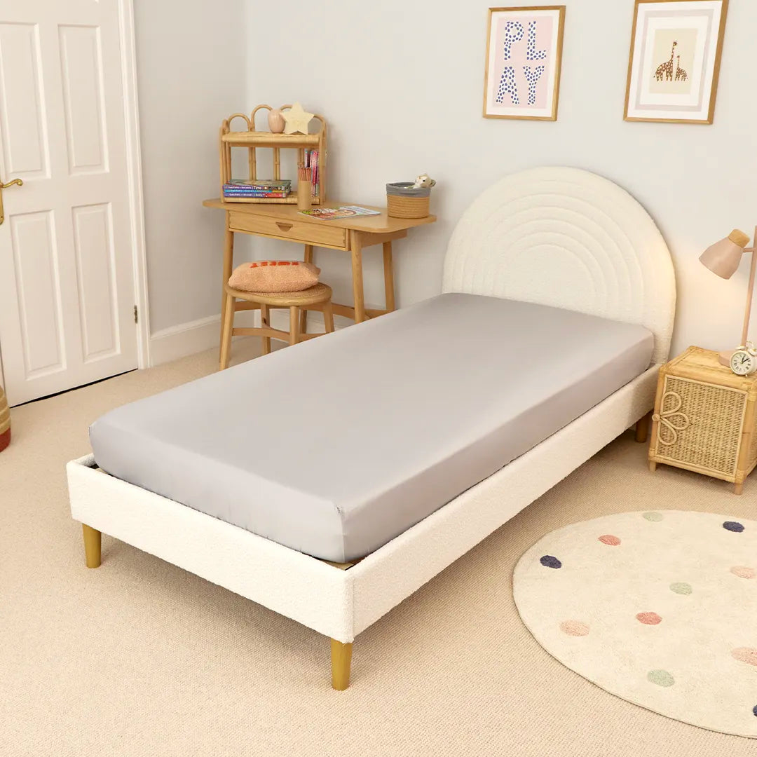 [FSKidsG] Fitted Sheet Kids Bamboo Bedding Grey 
