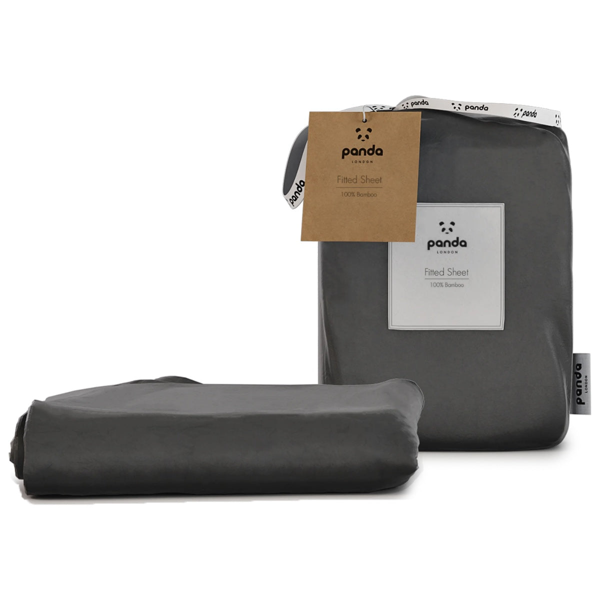 [BBUrbanGreyFS] Kids_bamboo_Bedding_Fitted_Sheets_-_Dark_Grey Package Bag