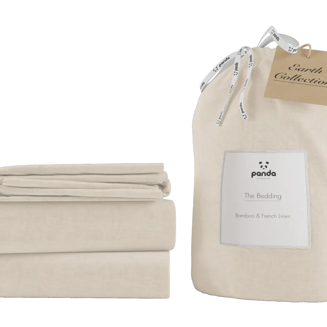 Bamboo & French Linen Bedding | Earth Collection | Panda London