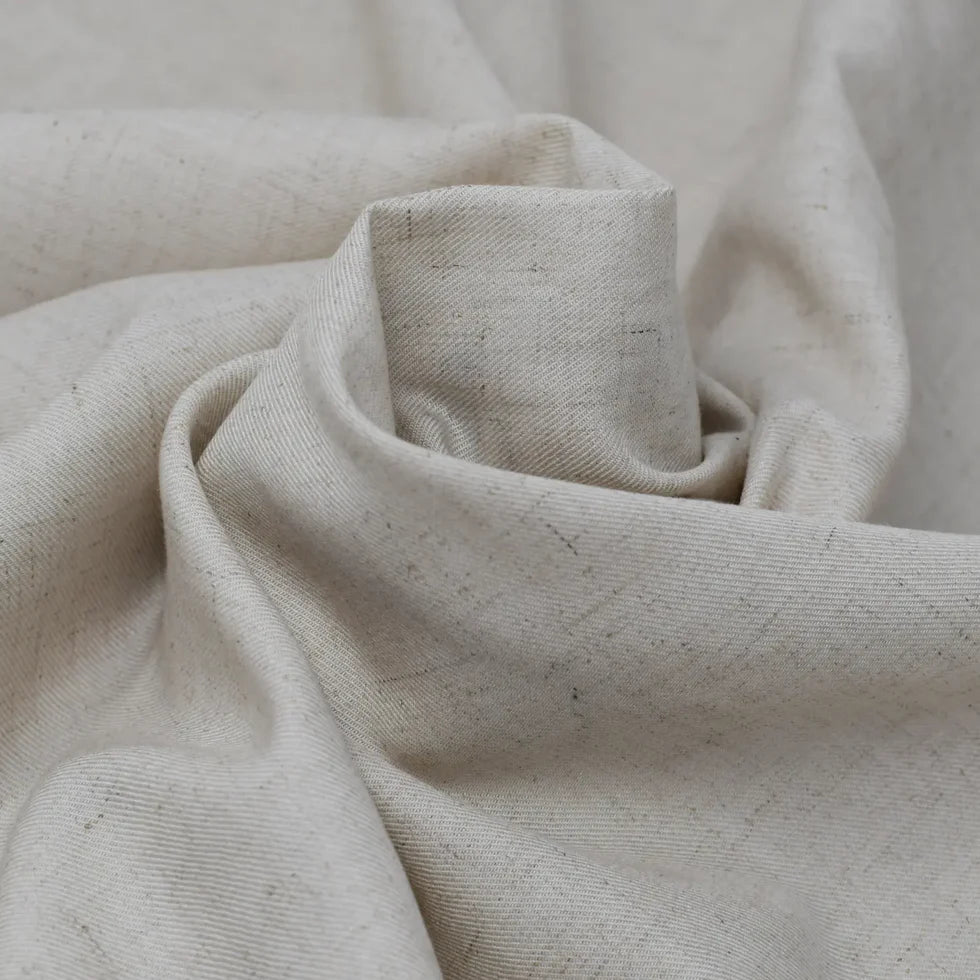 [BambooAndFrenchLinenFSNatural] Bamboo and French Linen Fitted Sheets Panda London Natural Texture