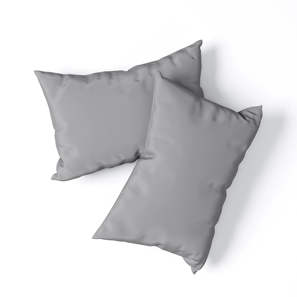 [BBQuietGreyPillowcases] Bamboo Bedding Two Quiet Grey Pillowcases