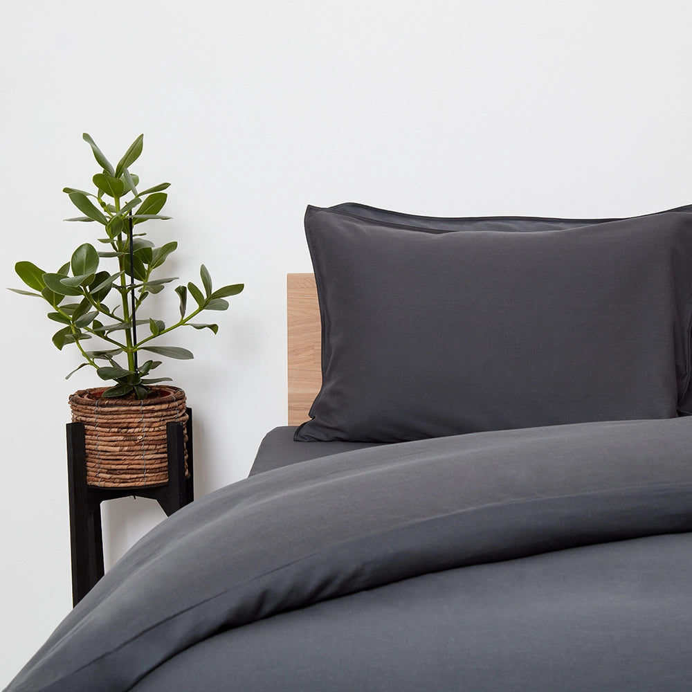 [SlateGrey] SlateGrey Bamboo and French linen Bedding Set Full