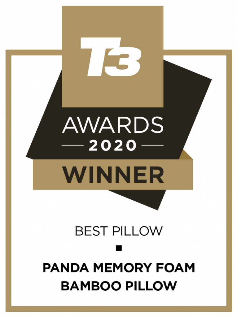 Panda London T3 Winner 2020 Award for Best Pillow Panda Memory Foam Bamboo Pillow