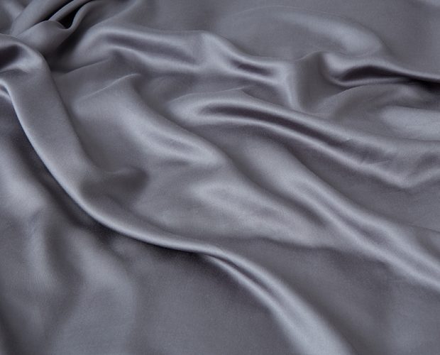 Silky soft bedding on bed