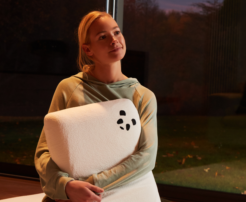 Woman Hugging Panda London Memory Foam Bamboo Pillow