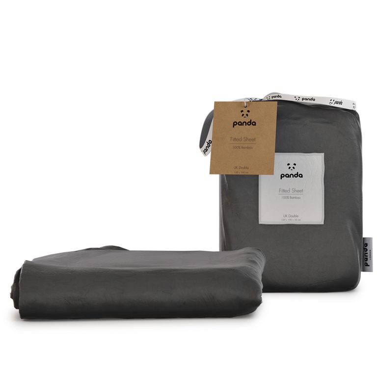 100 Bamboo Bedding Fitted Sheet | Urban Grey UK Double