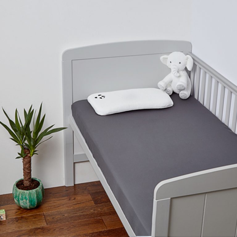 Panda London Bamboo Urban Grey Fitted Sheet Kids Cot Bed