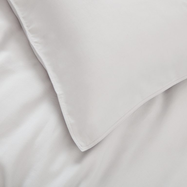 Panda London Bamboo Linen Bedding Close Up In Coconut White