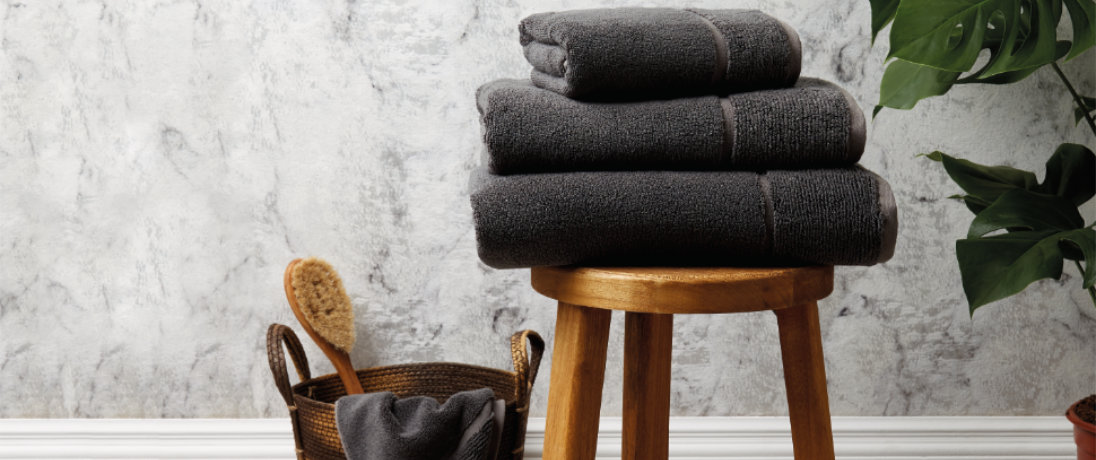 Panda London 100 Bamboo Towels in Urban Grey Bath Sheet Hand Towel