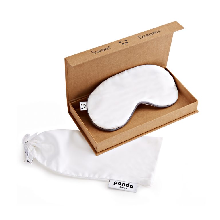 Panda London 100 Bamboo Eye Mask in Pure White With Kraft Paper Packaging