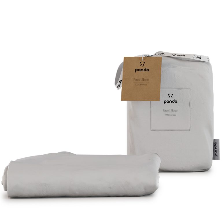 Panda London 100 Bamboo Bedding Fitted Sheet in Pure White