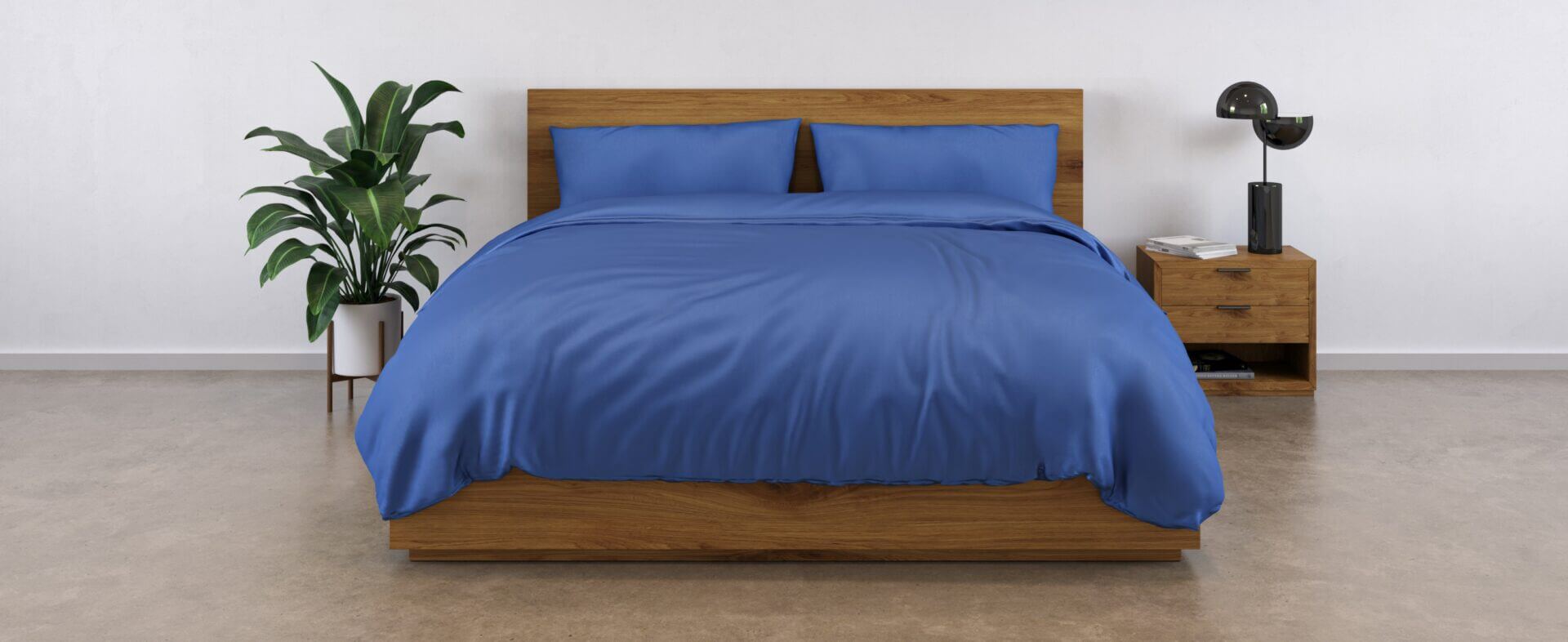 Deep Sea Navy 100% Bamboo Bedding Complete Set