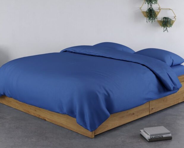bamboo bedding complete set navy color