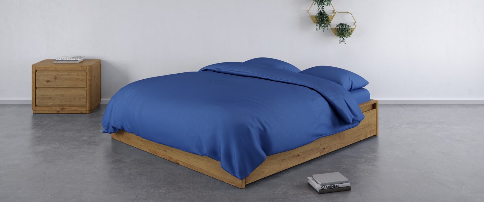 bamboo bedding complete set navy color