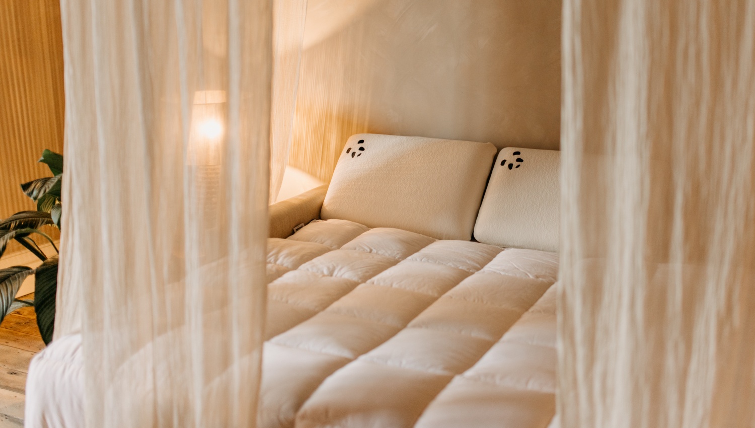 Panda Cloud Duvet on the bed
