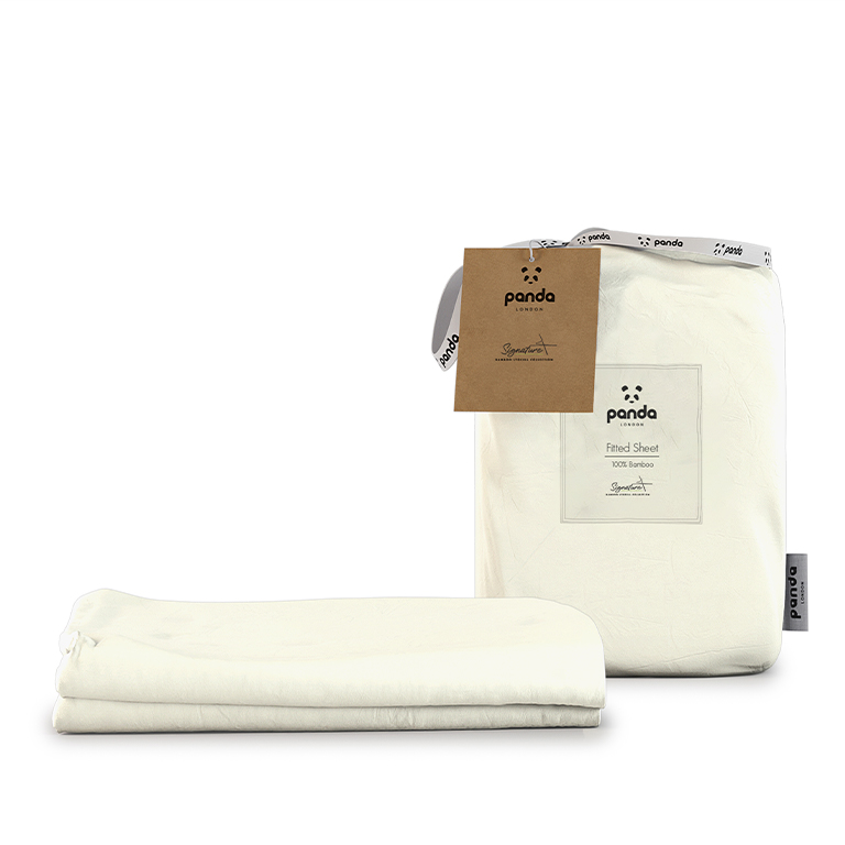 Bamboo Lyocell Fitted Sheet Cream Package